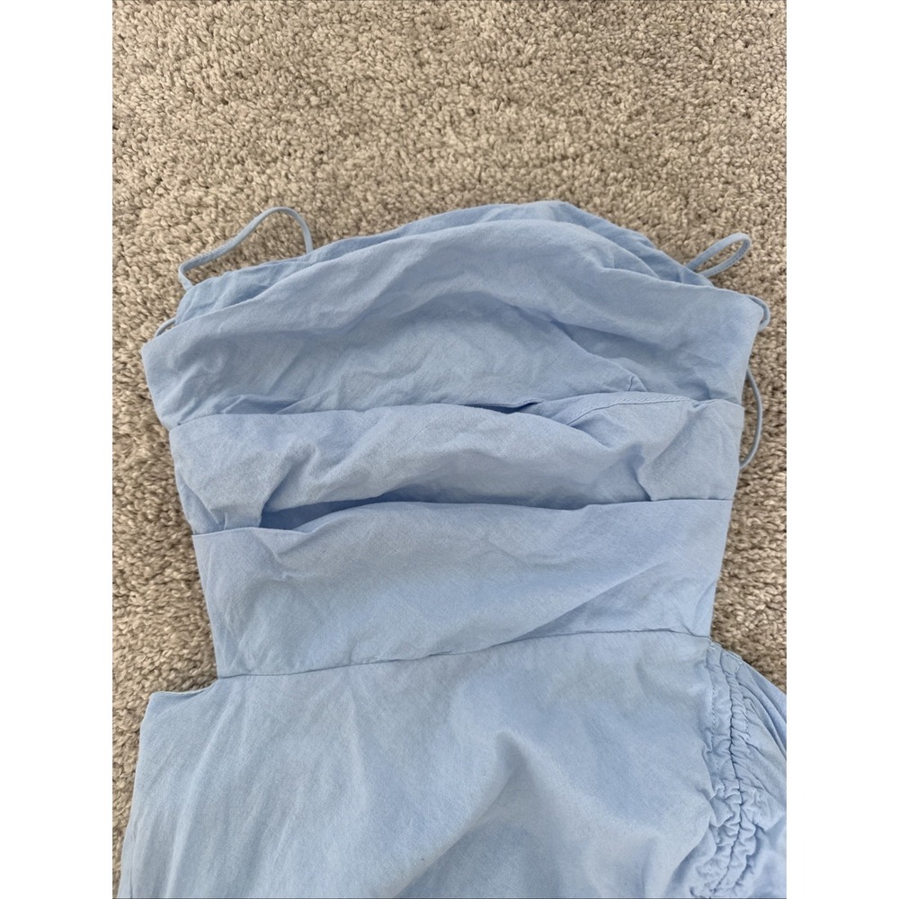 Selfie Leslie Baby Blue Dress XS Backless Slit Wedding Guest Girly Romantic - Picture 3 of 8